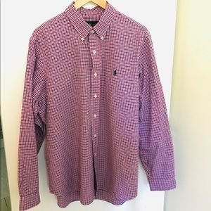 🔴 Ralph Lauren XL Button Down Red&Blue Shirt